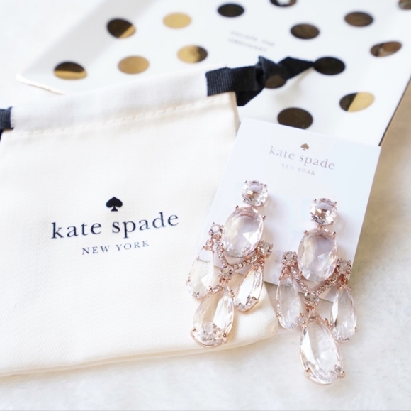 Kate Spade Crystal Cascade Chandelier Earrings - Picture 5 of 6